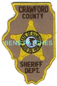 ILLINOIS,A,CRAWFORD COUNTY SHERIFF 4 STATE SHAPED_wm